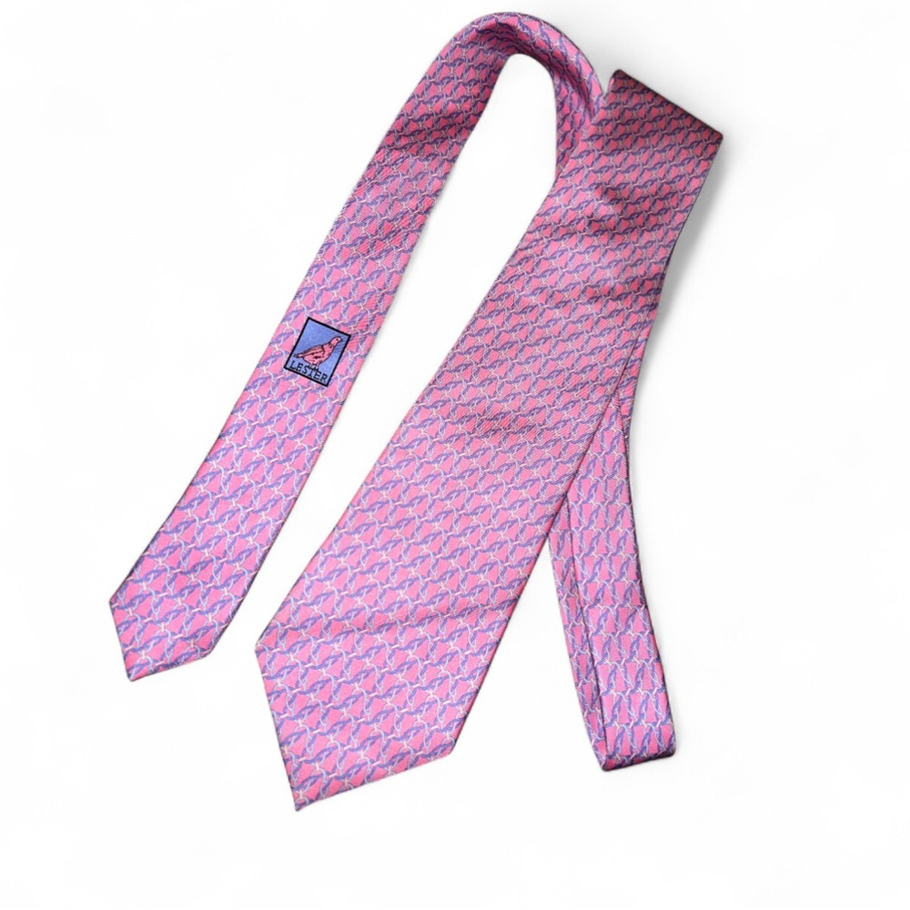 Lester Pink Italian Silk Tie